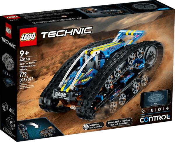 Lego Technic 42140 App-Controlled Transformation Vehicle Lego Technic 42140 App-Controlled Transformation Vehicle was released in 2022 featuring 772 pieces.