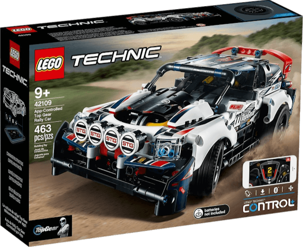 Lego Technic 42109 App-Controlled Top Gear Rally Car Lego Technic 42109 App-Controlled Top Gear Rally Car was released in 2020 featuring 463 pieces.