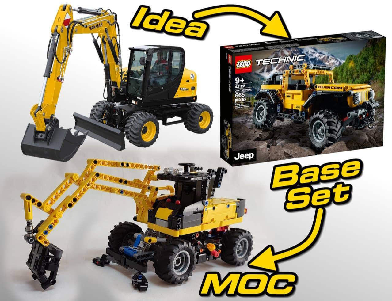 Lego Technic 42122 Compact Wheeled Excavator MOC - Premium Building Instructions Lego Technic 42122 Compact Wheeled Excavator MOC - Premium Building Instructions