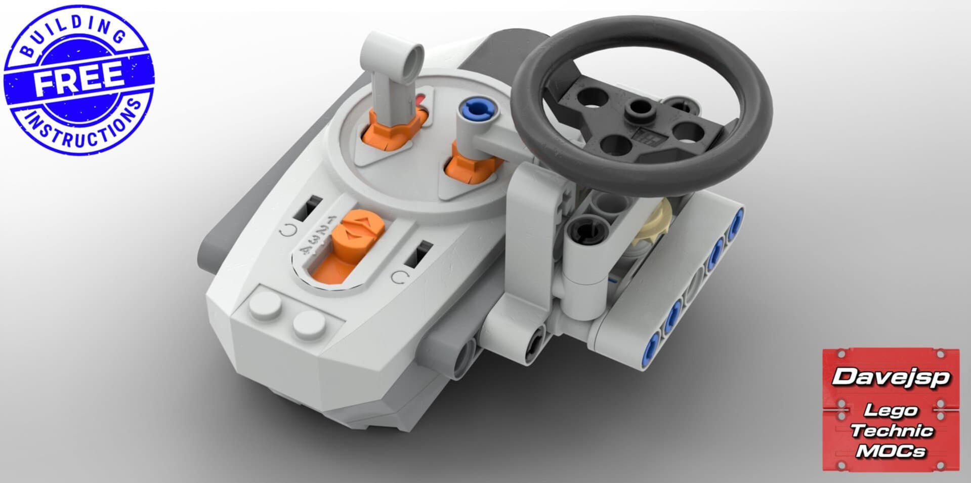 Lego Technic Power Functions IR remote steering MOD - FREE building instructions Lego Technic Power Functions IR remote steering MOD - FREE building instructions