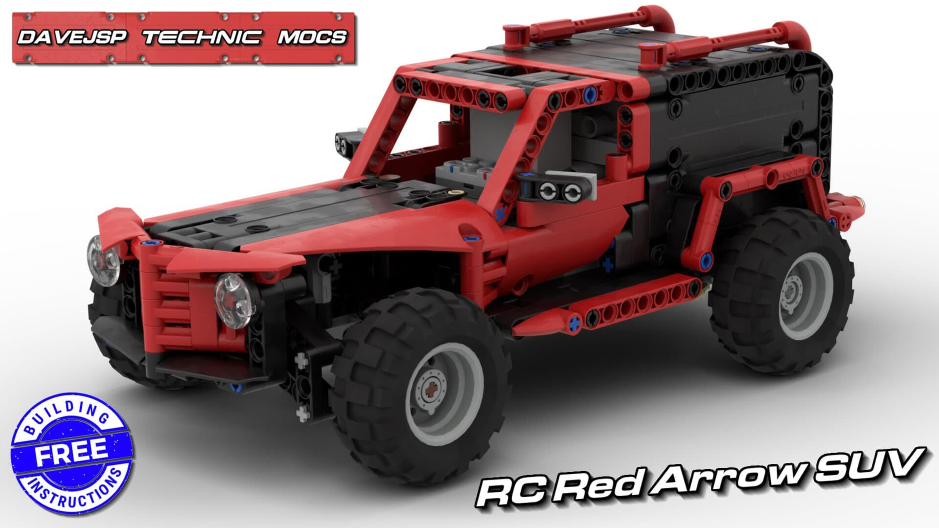 Lego Technic Red Arrow RC SUV MOC - FREE Building Instructions Lego Technic Red Arrow RC SUV MOC - FREE Building Instructions