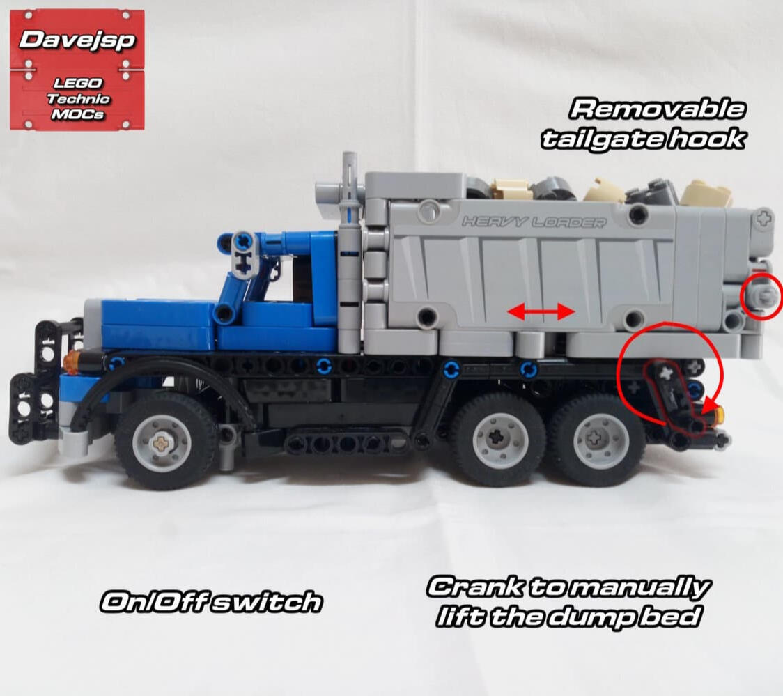 Lego Technic RC Small Dump Truck MOC - FREE Building Instructions Lego Technic RC Small Dump Truck MOC - FREE Building Instructions